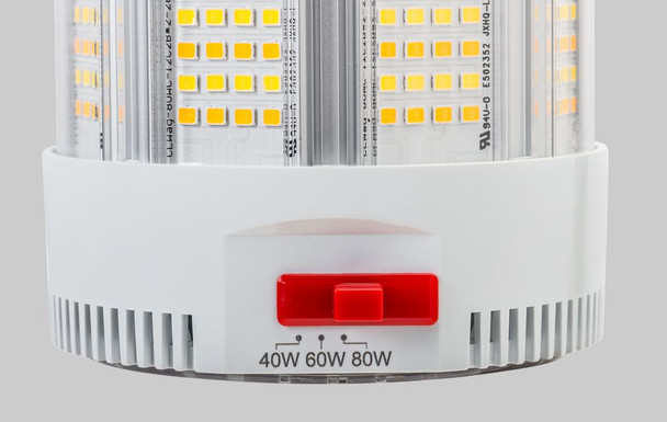80W LED HID Replacement Lamp|Integrated cooling fan | Power Select 80 / 60 / 40W | Color Select 30 / 40 / 50K | EX39 bas - alternate image 2
