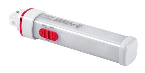 9W 4-pin Compact LED Lamp, Horizontal Orientation, Ballast Compatible, G24q Base, 3000 / 3500 / 4000K Color Select - alternate image 2