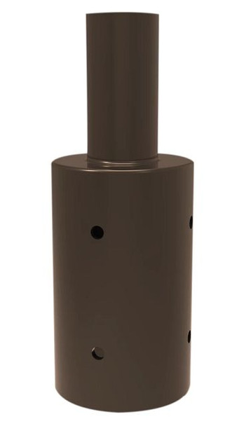Pole Mount Single 2 3 / 8" Tenon, Top Mount Vertical for 4" Round Pole, Bronze - main product image