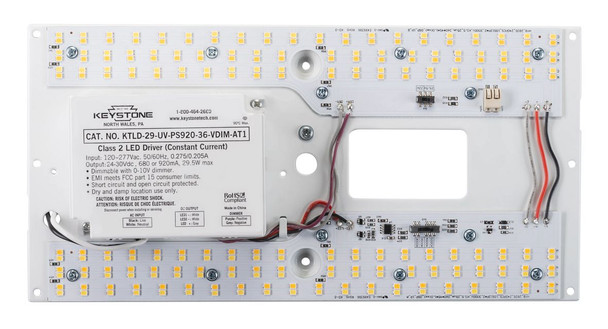 LED Retrofit Kit, 11in Rectangular Pan, 120-277V Input, 0-10V Dimming, Power Selectable between 22W and 29.5W, Color Sel - main product image