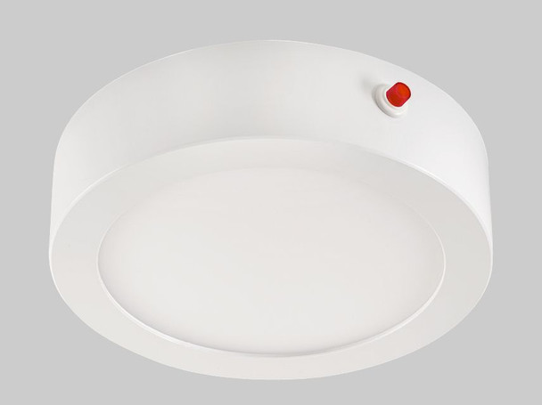 7" Round LED Surface Mount Downlight with Integrated 3W EMRG | 10W | Color Select 2700 / 3000 / 3500 / 4000 / 5000K | 12 - main product image