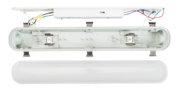 2ft Vapor Tight Fixture feat. Power Select & Color Select, 25 / 20 / 15W, 120-277V Input, 3500 / 4000 / 5000K, Frosted L - alternate image 2