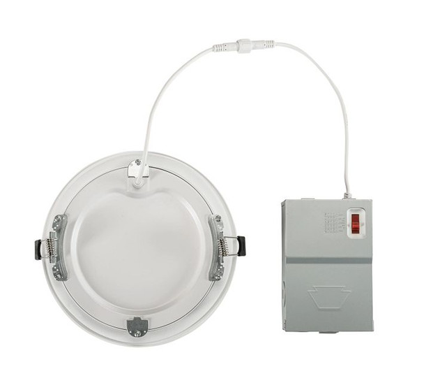 6in Circular LED Baffled Wafer Downlight feat. Color Select, 13W, 2700 / 3000 / 3500 / 4000 / 5000K, 90CRI, 120V Input - alternate image 2