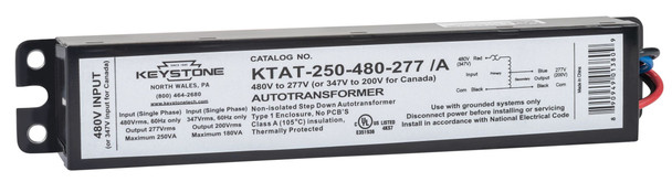 480V Step Down Autotransformer. 480 V to 277V, Max Wattage 250W - main product image