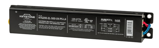 Ballast for UV-C Lamps. 120-277V input. Design to run 1 or 2 lamps not to exceed 200W Max Load. ~500mA Output. Large Lin - main product image