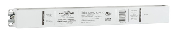 Constant Voltage LED Driver, 120W (2x 60W Channels), 120-277V Input, 12V Output, 16" Case - main product image
