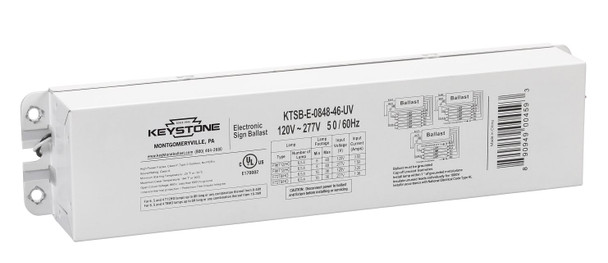 Electronic Sign Ballast, 8-48 feet, 4-6 lamps, 120-277v, Revised Wiring - main product image