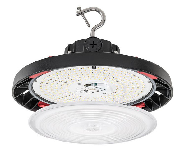 100W Power & Color Selectable Round Highbay with Optic Swap |100W / 70W / 50W | Includes (2) lens types, Standard 90 deg - main product image