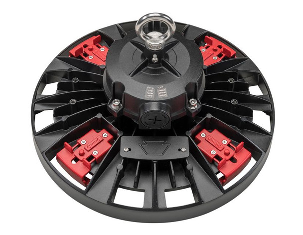 100W Power & Color Selectable Round Highbay with Optic Swap |100W / 70W / 50W | Includes (2) lens types, Standard 90 deg - alternate image 3