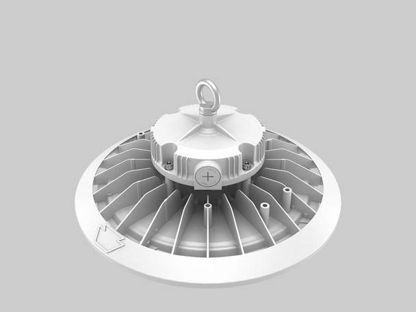 200W Power & Color Selectable Round Highbay Gen 2 |200W / 150W / 100W | 90 deg lens | 12-inch diameter |120-277V | 3000K - alternate image 2