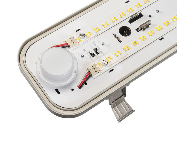 8ft Vapor Tight Fixture, Medium Width Body, Power Select & Color Select, 100 / 80 / 60W, 120-277V Input, 3500 / 4000 / 5 - alternate image 2