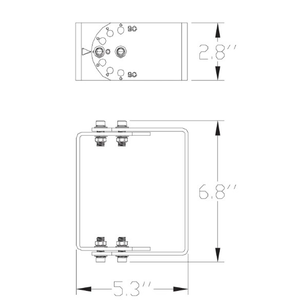 Halco ProLED SekTor Trunnion Mount, White, For 100W-300W SekTor Area Light G2