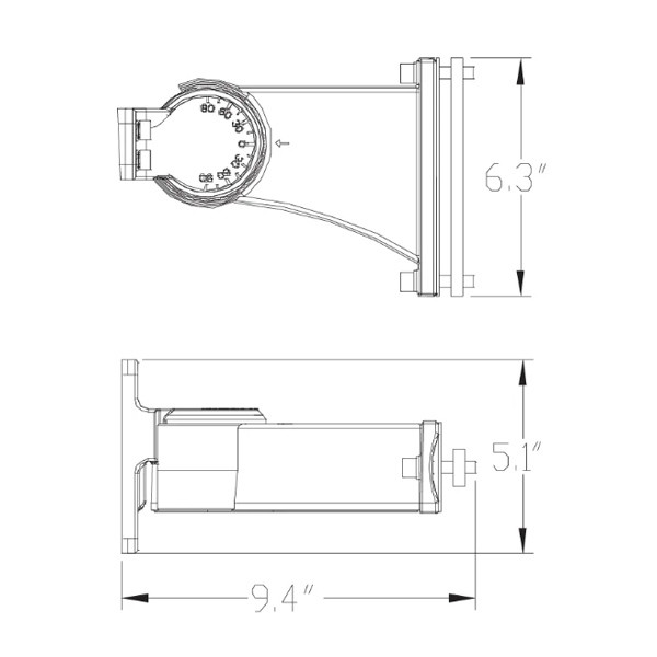 Halco SekTor Adjustable Universal Pole Mount, White, For 100W-300W SAL2 Area Lights