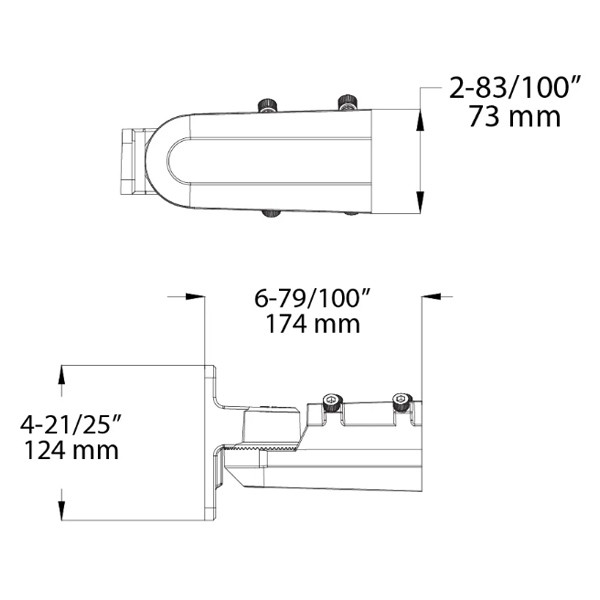 Halco ProLED SekTor Slipfit Knuckle Mount, Small, Bronze, for SAL2 Area Light 100W-150W, Fits 2 3/8" Tenon