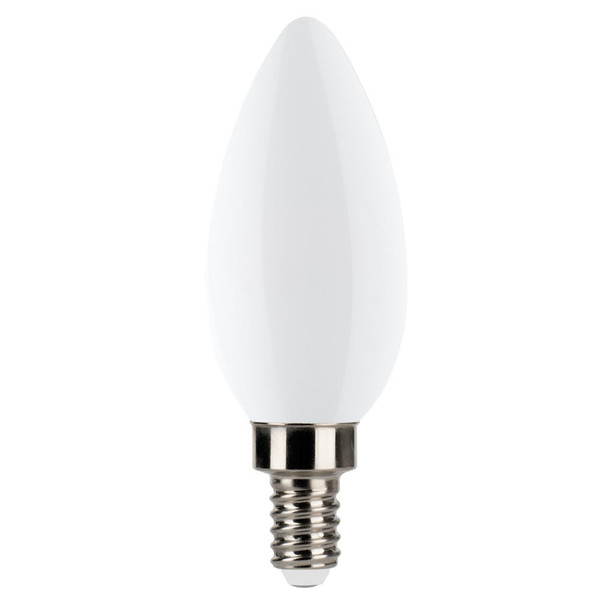 Decorative LED Filament B11 Lamp, 3W, Frosted, Generation 4, E12 Base, Dimmable