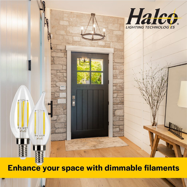Decorative LED Filament B11 Lamp, 6W, Frosted, FLED4, E12 Base, Dimmable, 2700K|3000K|5000K, Title 24