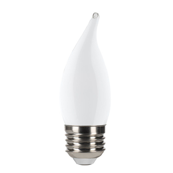 Decorative LED Filament CA11 Lamp, 9W, Frosted, FLED4, E26 Base, Dimmable