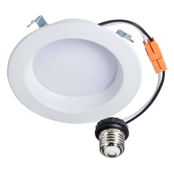 4" LED ECO Retrofit Baffle Trim, 10W, 3000K, 120V, 650 Lumens, White Finish, Phase Dimming