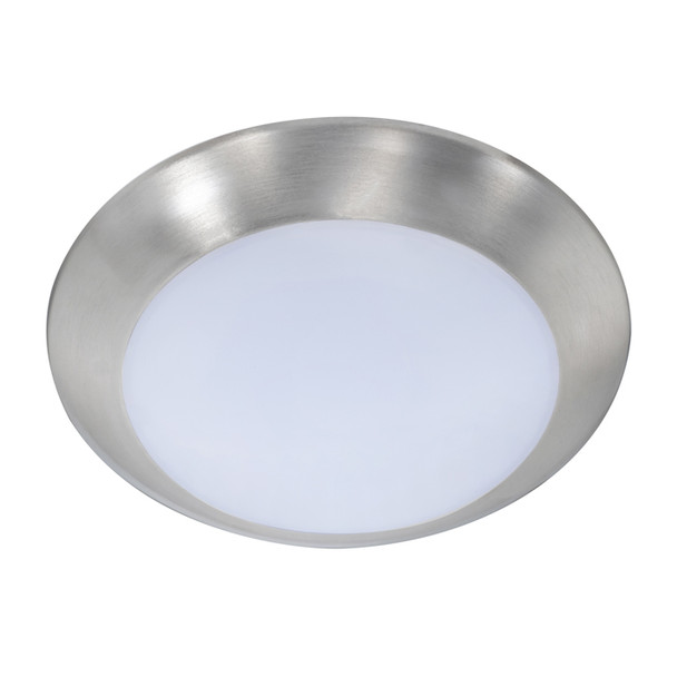 Topaz Southwire 6" CCT Selectable Disk Light, 11W, 905lm, 120V, 2700K/3000K/3500K/4000K/5000K, 90CRI, Dimmable, Brushed Nickel
