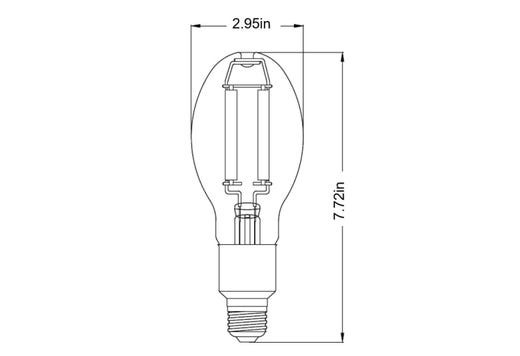 Halco HiLED LED HID Filament Lamp, 20W, 80 CRI, E26 Base, ED23.5 Bulb