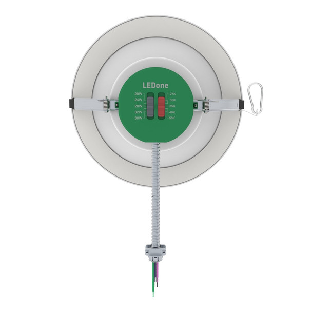 LEDone LOC-10CDL-MW38W5CCT, 10", wattage selectable 20W/24W/28W/32W/38W, 5CCT selectable 2700K/3000K/3500K/4000K/5000K, 120-277V