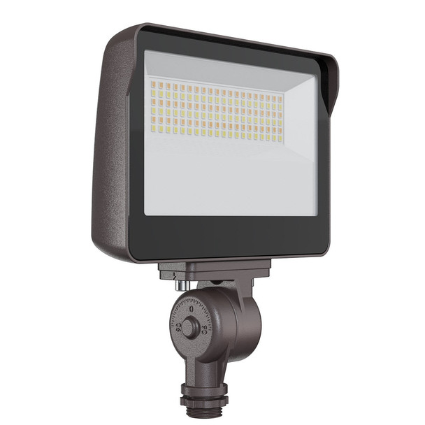 LEDone LOC-FL Family Series LED Flood Light, Multi-Wattage 15/25/35W, Multi-CCT 3000K/4000K/5000K, 120-277V, 0-10V Dimming, Built-in On/Off Photocell, Knuckle Mount or Trunnion Mount