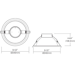 8 Non-IC Commercial LED Retrofit  Remodeling Downlight Size