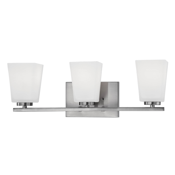 Millennium Lighting 293 Three Light Vanity, Brushed Nickel, 3-Light, Medium E26 Base, 120V