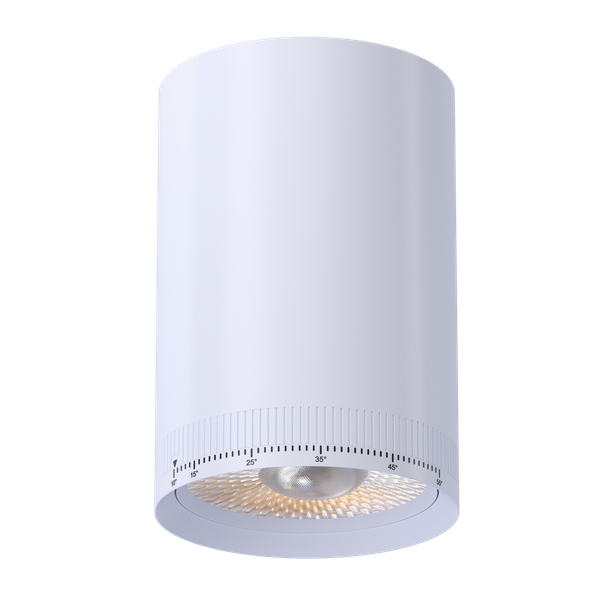 3.7 Inch Round Universal Beam Adjustable Cylinder (White) - main product image