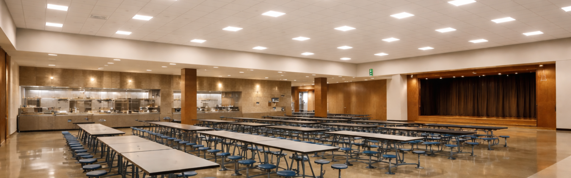 Cafeteria and Multipurpose Room Lighting Guide Image