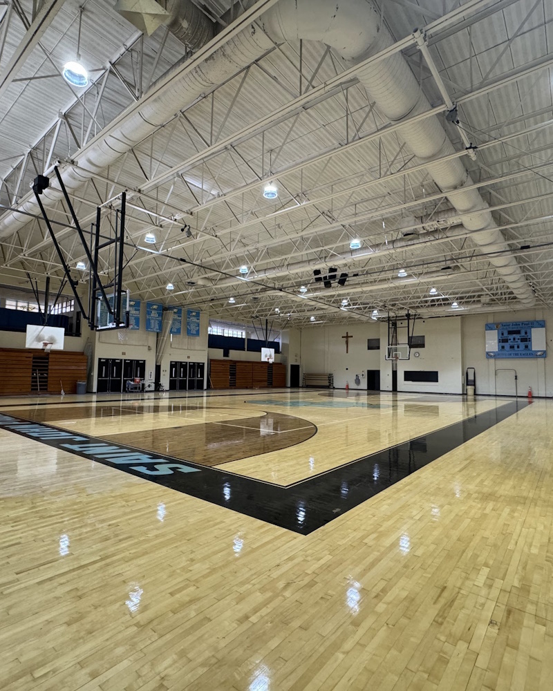 Gym Retrofit with 200W LED UFO High Bays