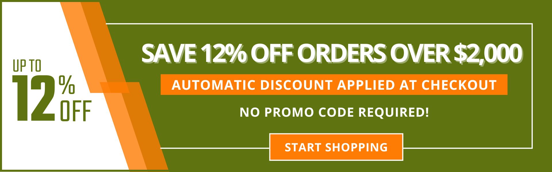 Save 12% Automatically on Lighting Orders Over $2,000