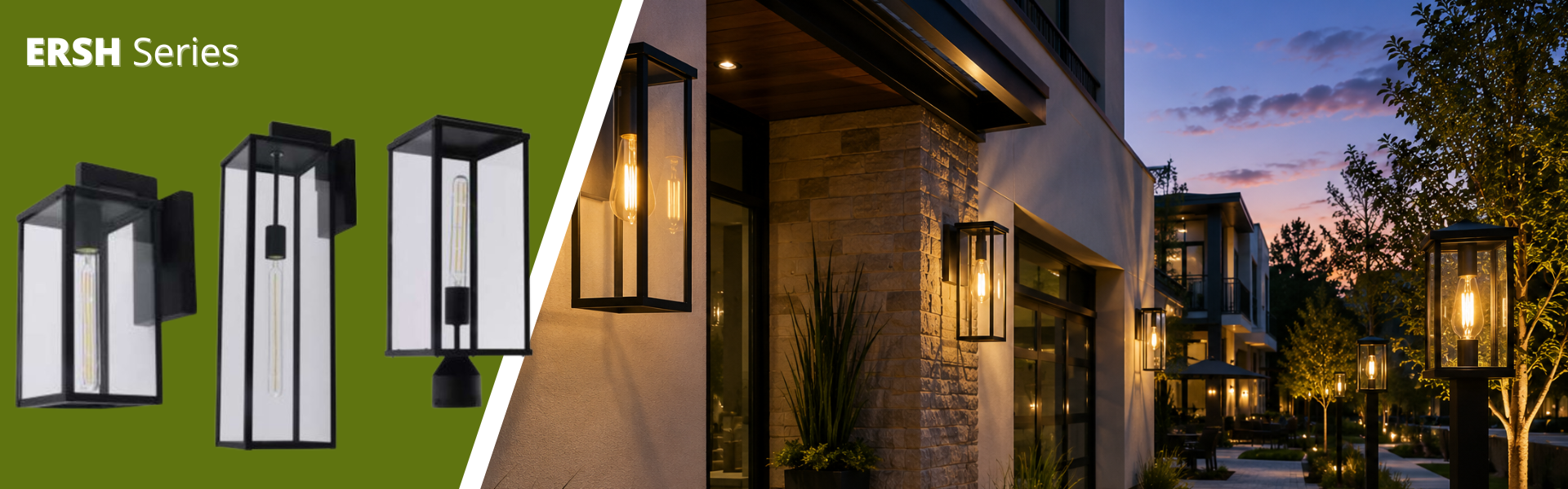 Westgate ERSH Series: Outdoor E26 Glass Wall Sconces and Post Tops