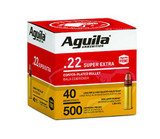 Aguila 1B221115 Standard High Velocity 22 LR 40 gr Copper-Plated Solid Point 500