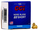 CCI Ammunition .22 Short Noise Blank 100 Rounds Crimped Brass - 0044