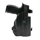 Rounded Gear Paddle Holster OWB Black Carbon Fiber Kydex Fits Sig P365 Right Hand - SSRP365TLR7CFRHOWBPDL