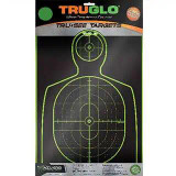 Truglo Tru-See Self-Adhesive Paper 12" x 18" Silhouette Black Target Paper w/Green Accents 6 Per Pack - TG13A6
