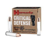 Hornady Critical Defense .30 Carbine 110 grain FTX ammunition is designed for reliable expansion and consistent performance. Featuring Hornady’s FTX polymer tip bullet, it delivers controlled expansion and improved feeding. Ideal for defensive use and range applications, this 25-round box offers dependable quality for .30 Carbine shooters seeking modern performance.