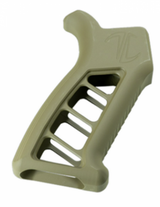 Timber Creek Enforcer grip FDE, AR15 pistol grip flat dark earth, Timber Creek AR grip close up, FDE AR grip texture, AR rifle grip side view, Timber Creek grip