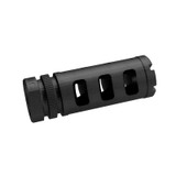 GROVTEC G-BRAKE MUZZLE BRAKE 7.62/.308 5/8X24, GrovTec G Brake 308 muzzle brake, 7.62 muzzle device 5/8x24, AR10 brake close up, rifle muzzle brake detail, GrovTec accessory side view, threaded brake