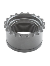 Luth AR BL16 barrel nut, AR15 upper receiver barrel nut, black barrel nut close up, rifle build hardware detail, Luth AR upper part, AR barrel install component