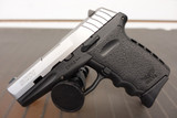 SCCY CPX2-CB 9 mm Silver/Black 3.1" No Manual Safety, 1 Mag, Pre-Owned, SCCY CPX-2, SCCY CPX2 9mm, SCCY concealed carry pistol, SCCY CPX-2 Silver Black, CPX2 pre owned, SCCY 9mm handgun, compact carry pistol, SCCY CPX2 no safety, 857679003029, budget concealed carry gun