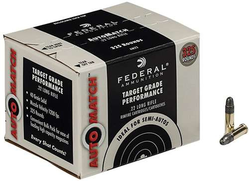 Federal AM22 Champion Training Auto Match 22LR 40gr Lead Round Nose 325 Per Box