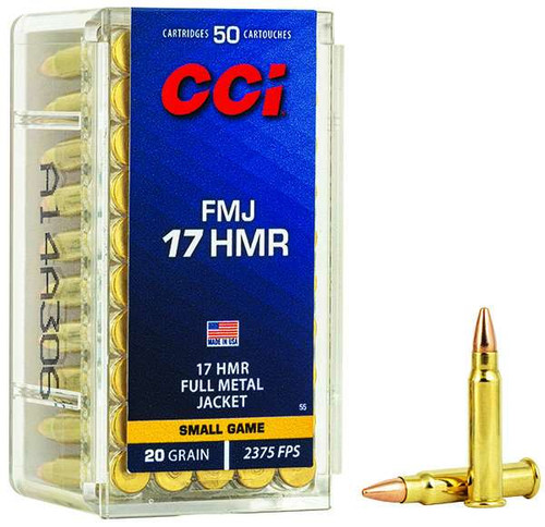 CCI Ammunition Gamepoint 17 HMR 20 gr Full Metal Jacket (FMJ) 50 Per Box - 0055