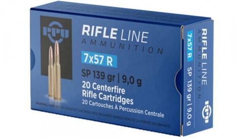 PPU 7x57R 139Grain Soft Point (SP) 20Rounds PPU 7x57R 139Grain Soft Point (SP) 20Rounds