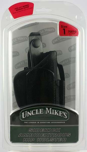 The Uncle Mike’s Sidekick Ambidextrous Hip Holster Size 1 is a lightweight, practical carry option for handguns with 3 to 4 inch barrels. Constructed from durable nylon, this holster is designed for both left- and right-handed shooters, making it a versatile choice for multiple users. The simple belt-slide design allows easy on-and-off wear while providing secure retention for everyday carry, range use, or casual outdoor activities. Customers searching for Uncle Mike’s holsters, ambidextrous hip holsters, nylon belt holsters, or affordable universal handgun holsters will find this a dependable solution. Available online or in store at Sturgis Guns in Sturgis, SD.