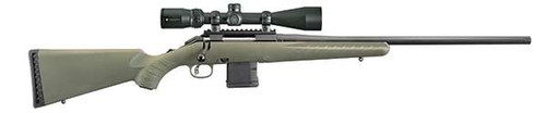 Ruger American Predator 204 Ruger 10+1 22" Moss Green RH 26952, The Ruger American Predator is a lightweight, accurate bolt-action rifle designed specifically for predator and varmint hunters. Chambered in the fast and flat-shooting .204 Ruger, this rifle features a 22-inch cold hammer-forged barrel, Moss Green synthetic stock, and Ruger's proven Marksman Adjustable Trigger for outstanding field performance.