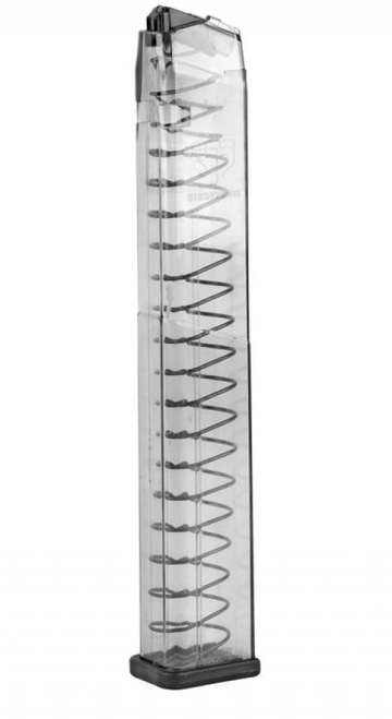 The ETS Group GLK-21-30 Glock-compatible .45 ACP 30-round clear magazine is built for shooters who want maximum capacity and easy visual round tracking. Designed to fit Glock 21, 30, and 41 pistols, this magazine features a rugged translucent polymer body that allows quick ammo checks at a glance. Ideal for range sessions, training, and recreational shooting, it delivers smooth feeding and reliable performance. Customers searching for ETS Glock magazines, extended .45 ACP Glock mags, clear high-capacity pistol magazines, or Glock 21/30/41 accessories will find this a standout option. Available online or in store at Sturgis Guns in Sturgis, SD.