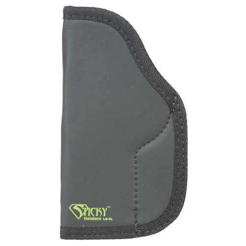 The Sticky Holsters LG-6L Large / Full-Size Semi-Auto Holster is built for shooters carrying full-size pistols with 5-inch barrels. Its high-friction outer material keeps the holster securely in place inside the waistband or pocket without clips, straps, or belt attachments, while the soft interior protects your firearm’s finish. Designed to be completely ambidextrous, it works equally well for left- or right-handed shooters and adapts easily to multiple carry positions. Customers searching for Sticky Holsters LG-6L, full-size semi-auto holsters, or clipless concealed carry solutions will find this a dependable everyday option. Available online or in store at Sturgis Guns in Sturgis, SD.