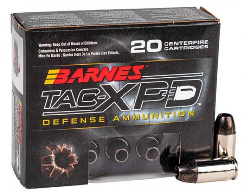 Barnes TAC-XPD Defense 380 Auto (ACP) 80gr TAC XPD Handgun Ammo - 20 Rounds